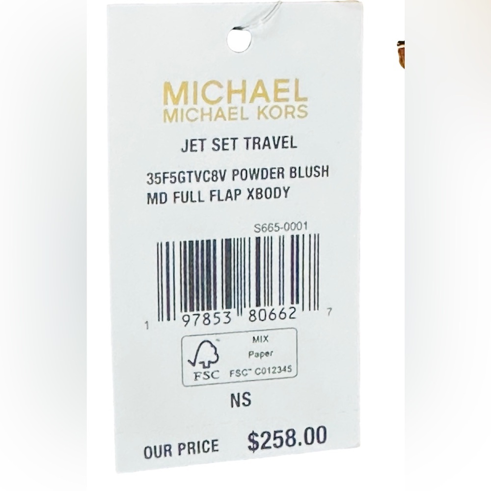Michael Kors Jet Set Medium Signature Logo Crossbody Bag Powder Blush 35F5GTVC - Picture 6 of 11